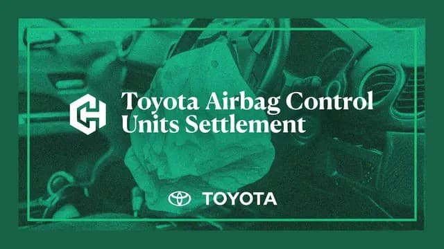 Toyota Airbag Control Units Settlement Header Image
